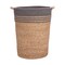 Seville Classics Natural Water Hyacinth and Rope Round Hamper with Liner